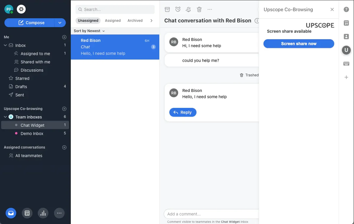 Front Integration Screenshot