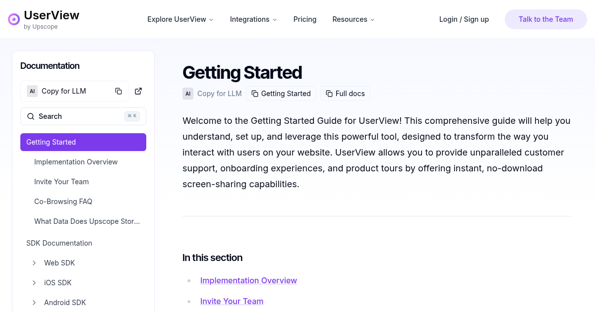 Getting Started | UserView Documentation