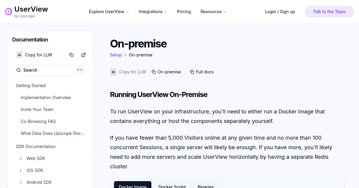 On-premise | UserView Documentation