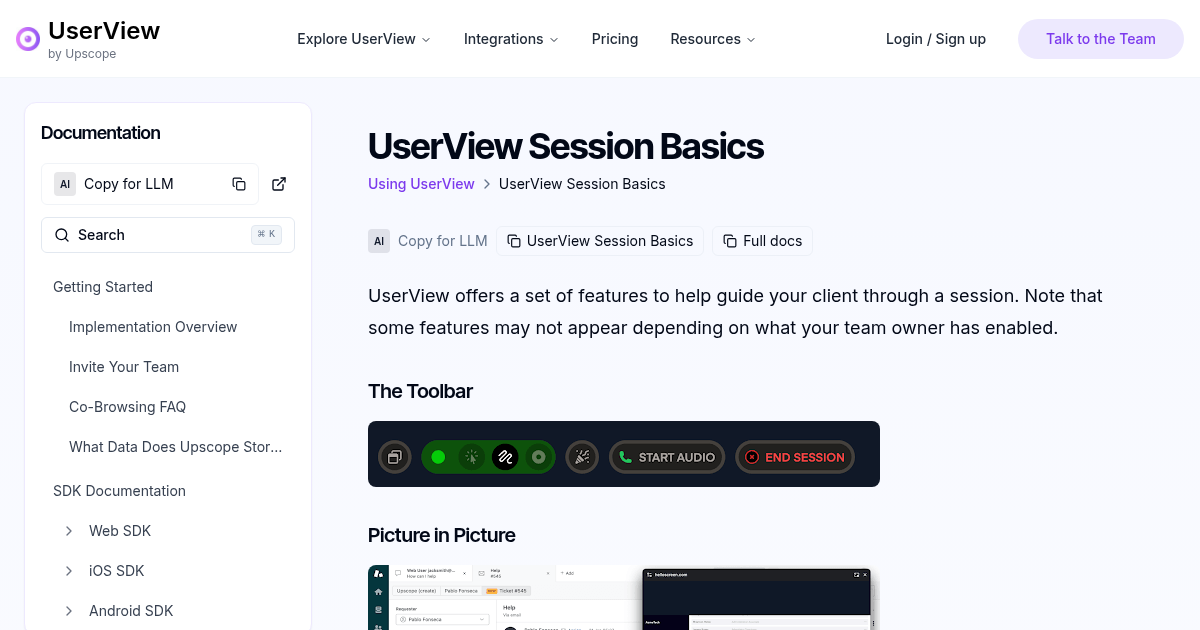 UserView Session Basics | UserView Documentation