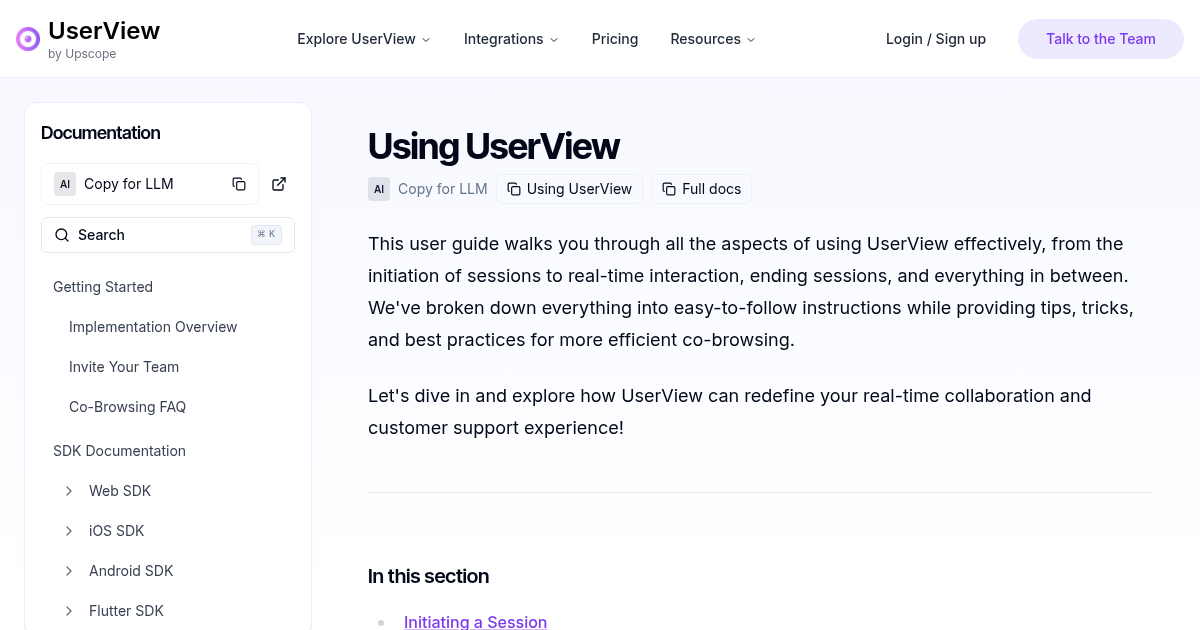 Using UserView | UserView Documentation
