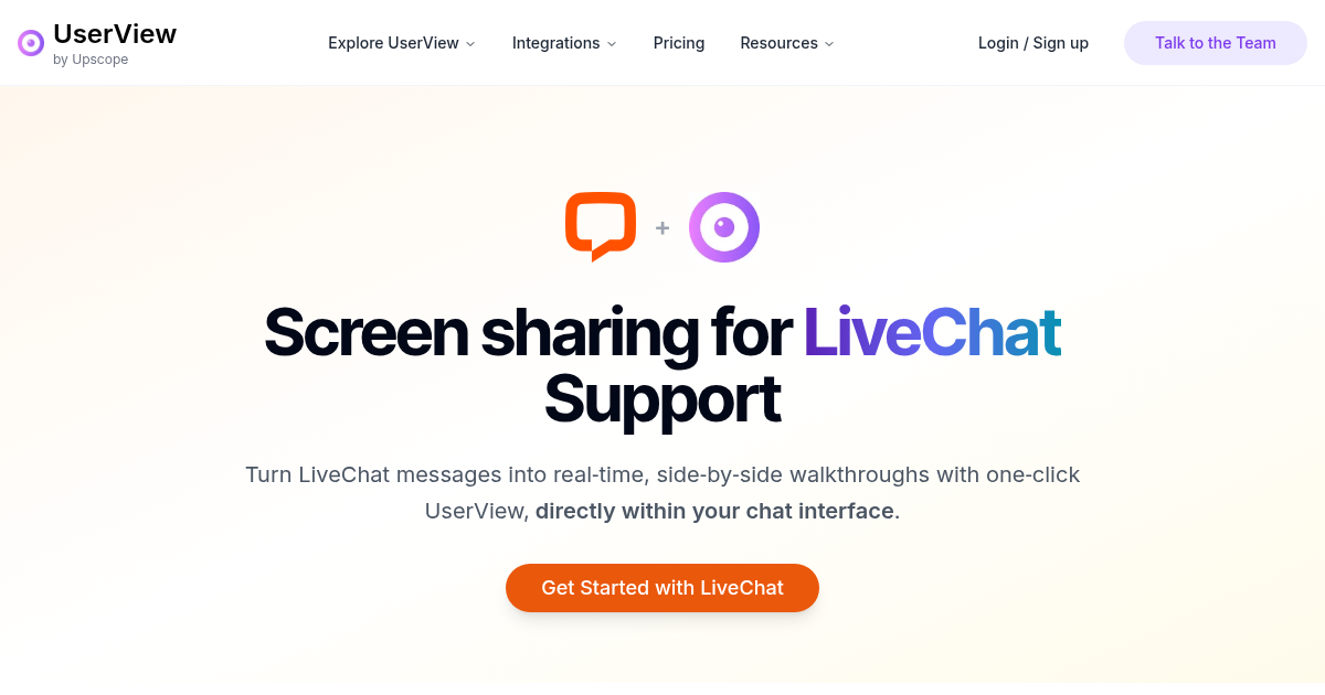 LiveChat Integration | UserView