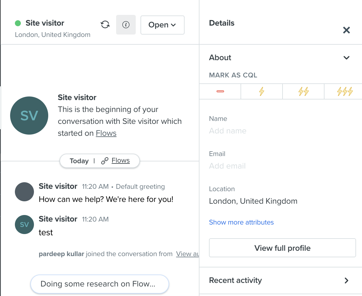 UserView Drift integration showing screen sharing capabilities
